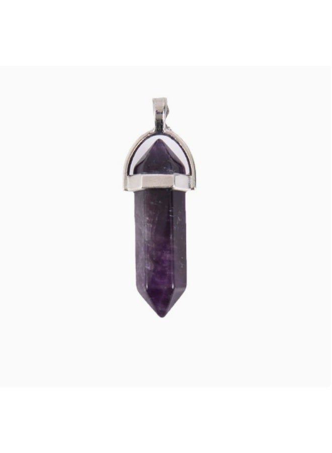 لاتين قلادة من حجر الكوارتز الطبيعي، مجوهرات للنساء والرجال، جمشت - Image 2